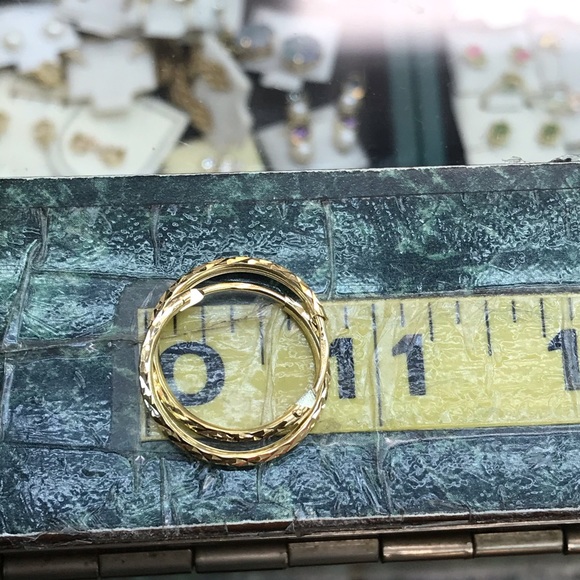 Endless Tube Hoops 14k Yellow Italian Solid Gold - Picture 3 of 4